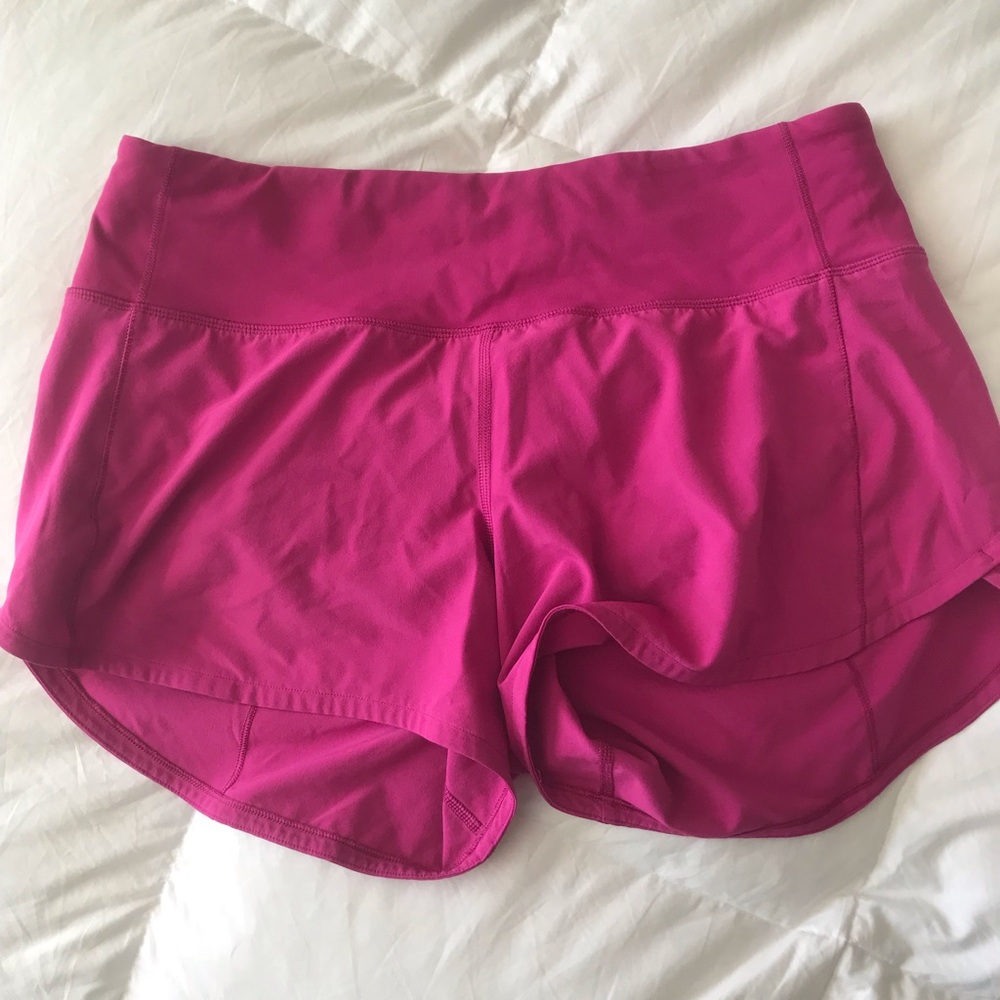 Lululemon Speed Up Short 4 inch-Ripened Rasberry